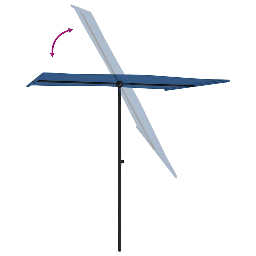 Sonnenschirm mit Aluminium-Mast 180x110 cm Bordeauxrot
