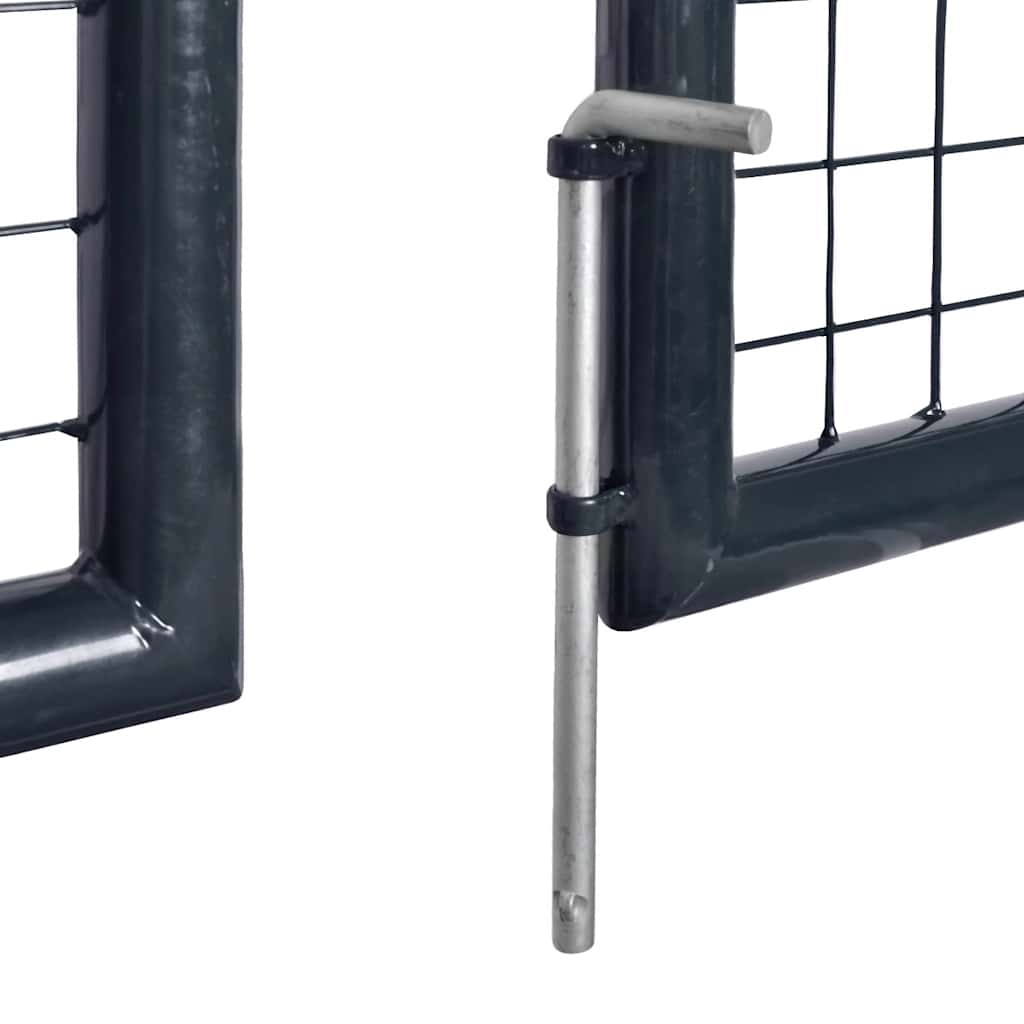 Maschen-Gartentor verzinkter Stahl 300 x 75 cm Grau