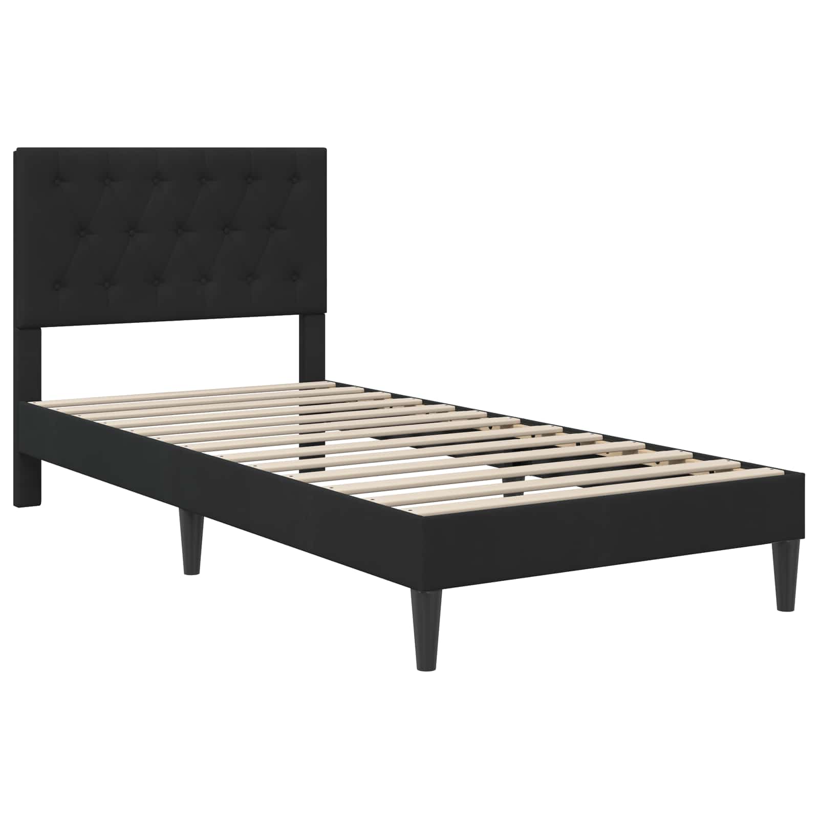 Bettgestell mit Matratze mit Kopfteil Hellgrau 80 x 200 cm Samt