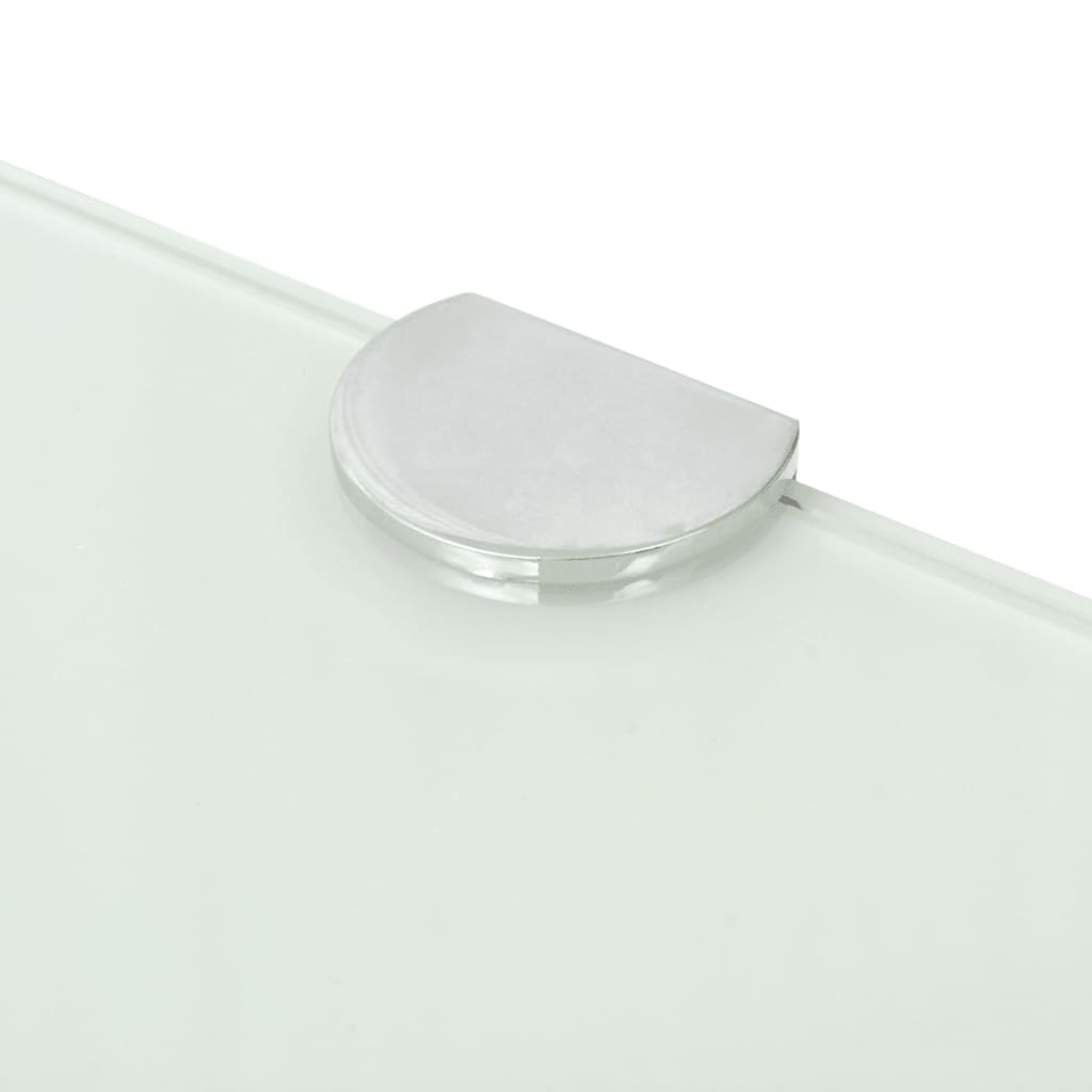 Eckablage mit Verchromten Halterungen Glas Transparent 25x25 cm