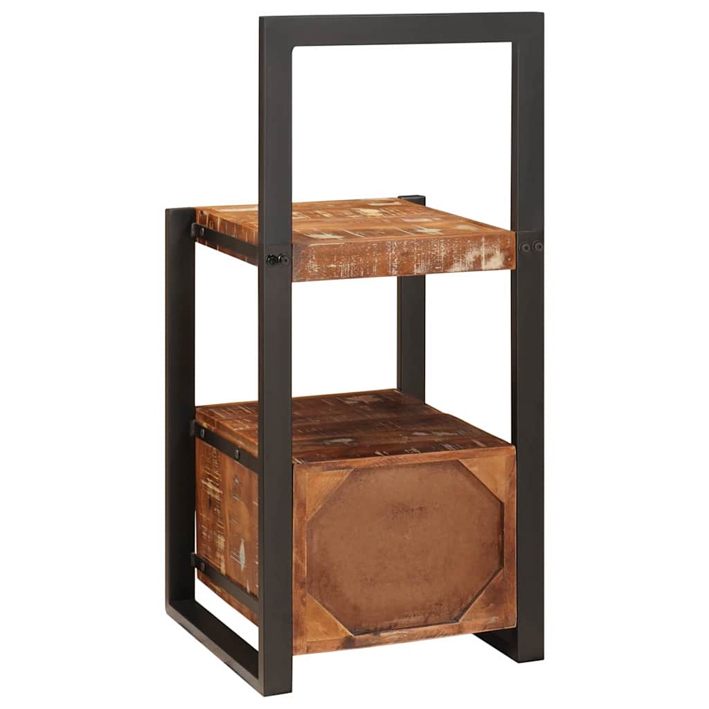Ankleidehaken mit Regal Braun 40 x 40 x 90 cm Massivholz Mango