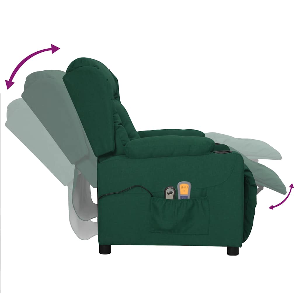 Massagesessel Elektrisch Hellgrau Stoff