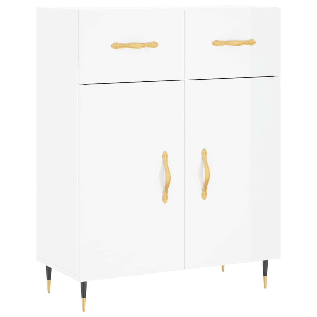 Highboard Betongrau 69,5x34x180 cm Holzwerkstoff