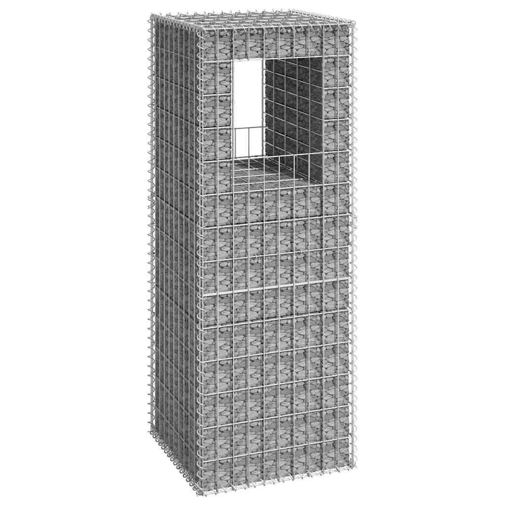 Gabionensäulen 2 Stk. 40x40x60 cm Eisen