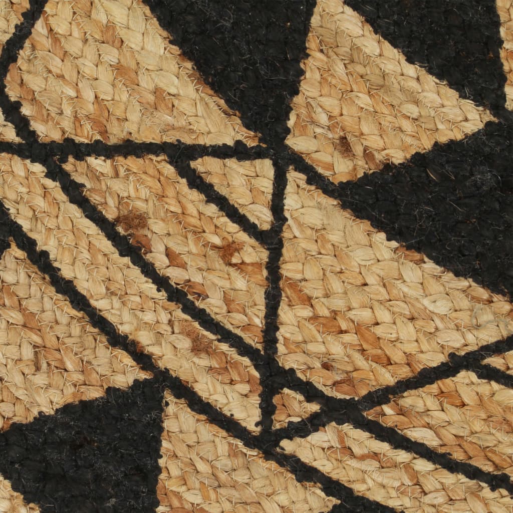 Teppich Handgefertigt Jute mit Dreiecksmuster 150 cm