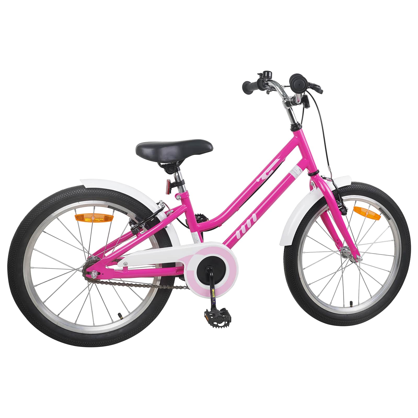 Kinderfahrrad 12 Zoll für 2-4 Jahre alt Pink Weiß