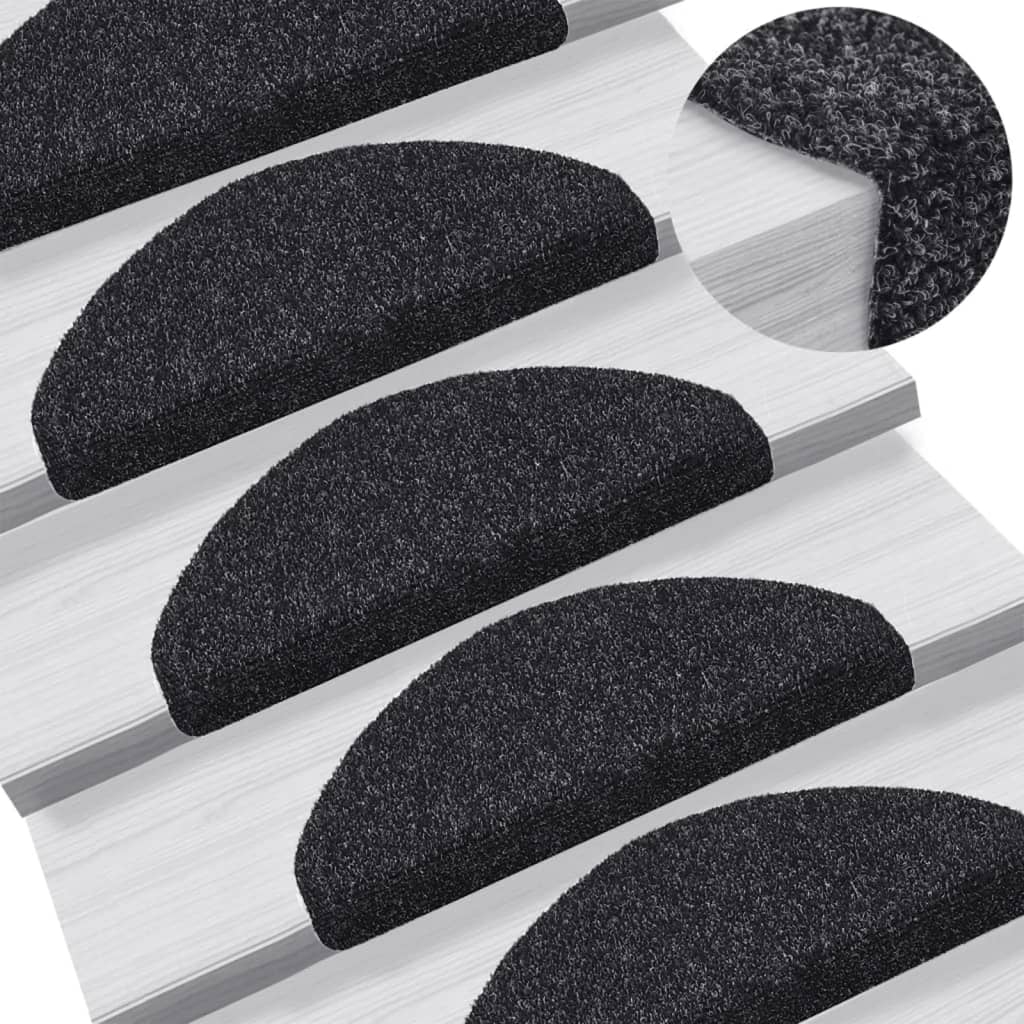 Stufenmatten Selbstklebend 15 Stk. 56x17x3 cm Hellbraun Halbrund