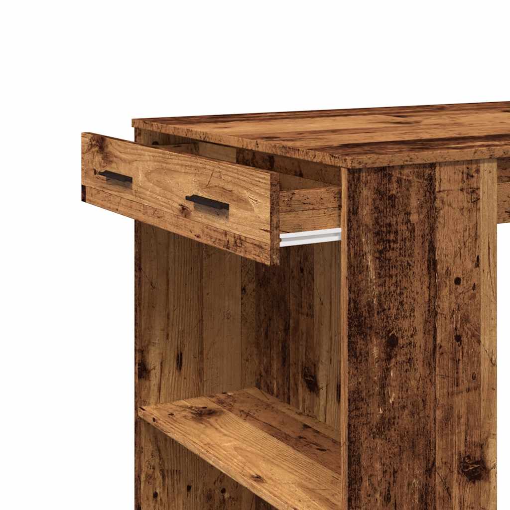 Bartisch Weiß 102x70x103,5 cm Holzwerkstoff
