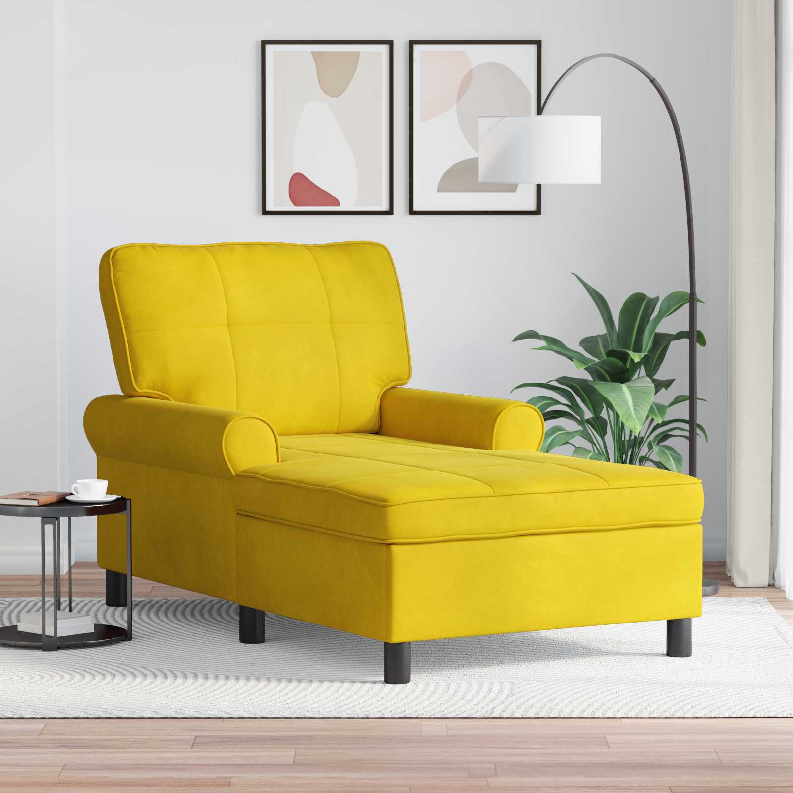 Lounge-Liege mit Kissen Hellgrau 91 x 157 x 91 cm Samt