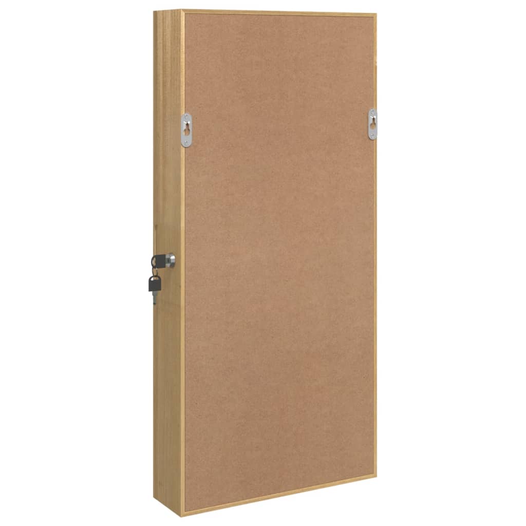 Spiegel-Schmuckschrank mit LED-Beleuchtung Wandmontage Weiß