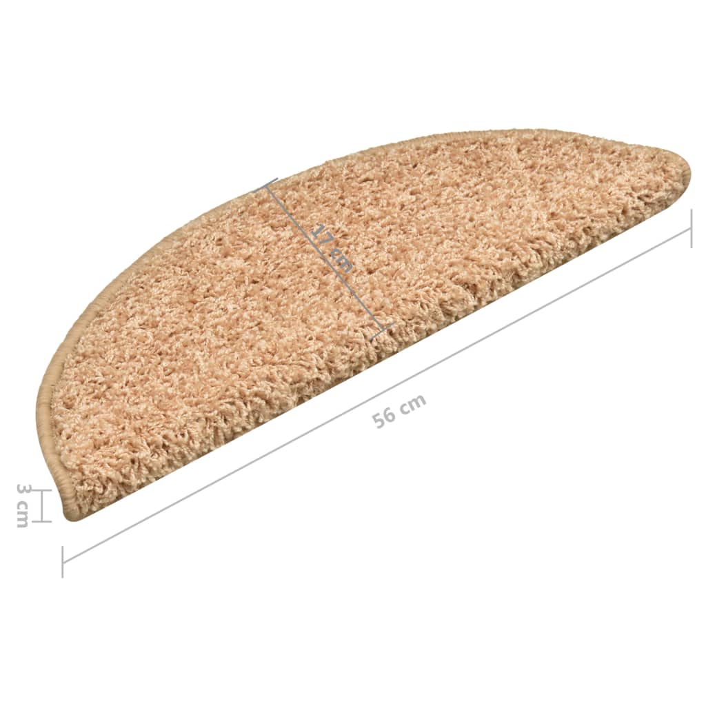 Stufenmatten 15 Stk. 56x17x3 cm Grau Halbrund