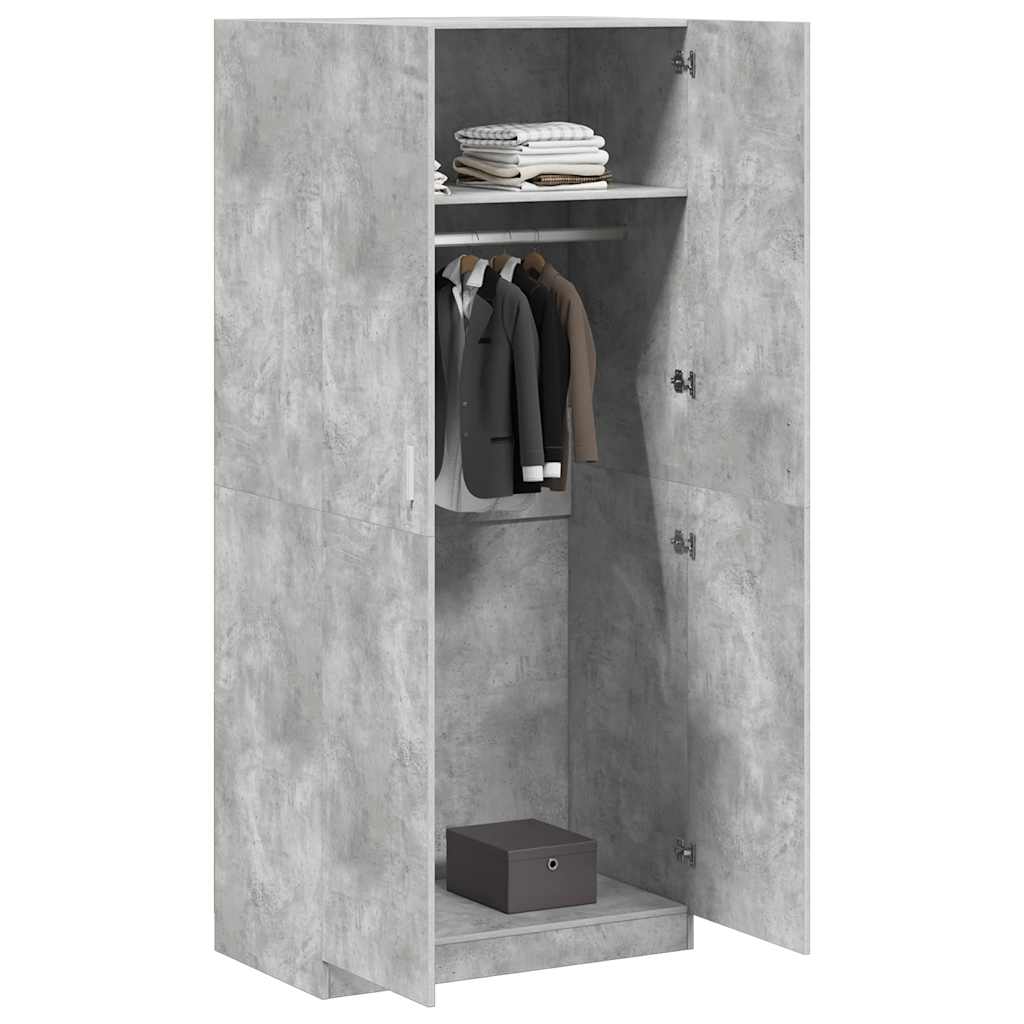 Kleiderschrank Weiß 90x52x200 cm Holzwerkstoff