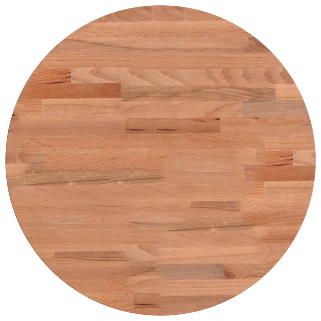 Tischplatte Ø30x1,5 cm Rund Massivholz Buche