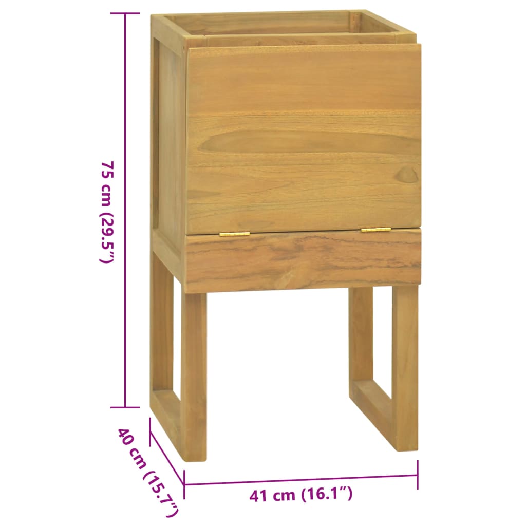Badschrank 60x40x75 cm Massivholz Teak