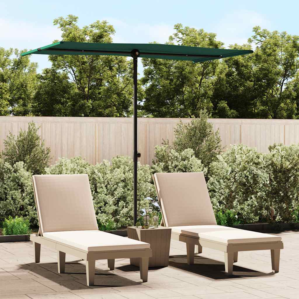 Sonnenschirm mit Aluminium-Mast 180x110 cm Bordeauxrot