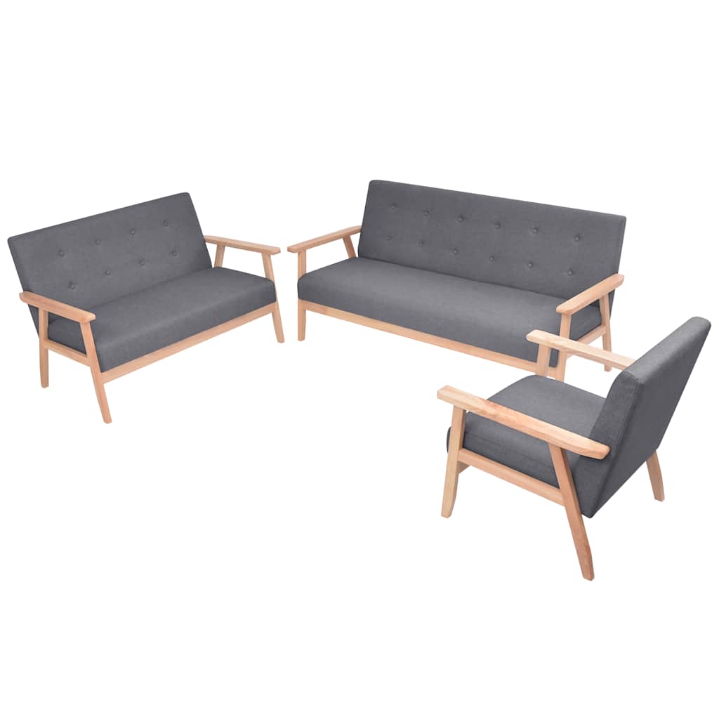 2-Sitzer-Sofa Stoff Hellgrau