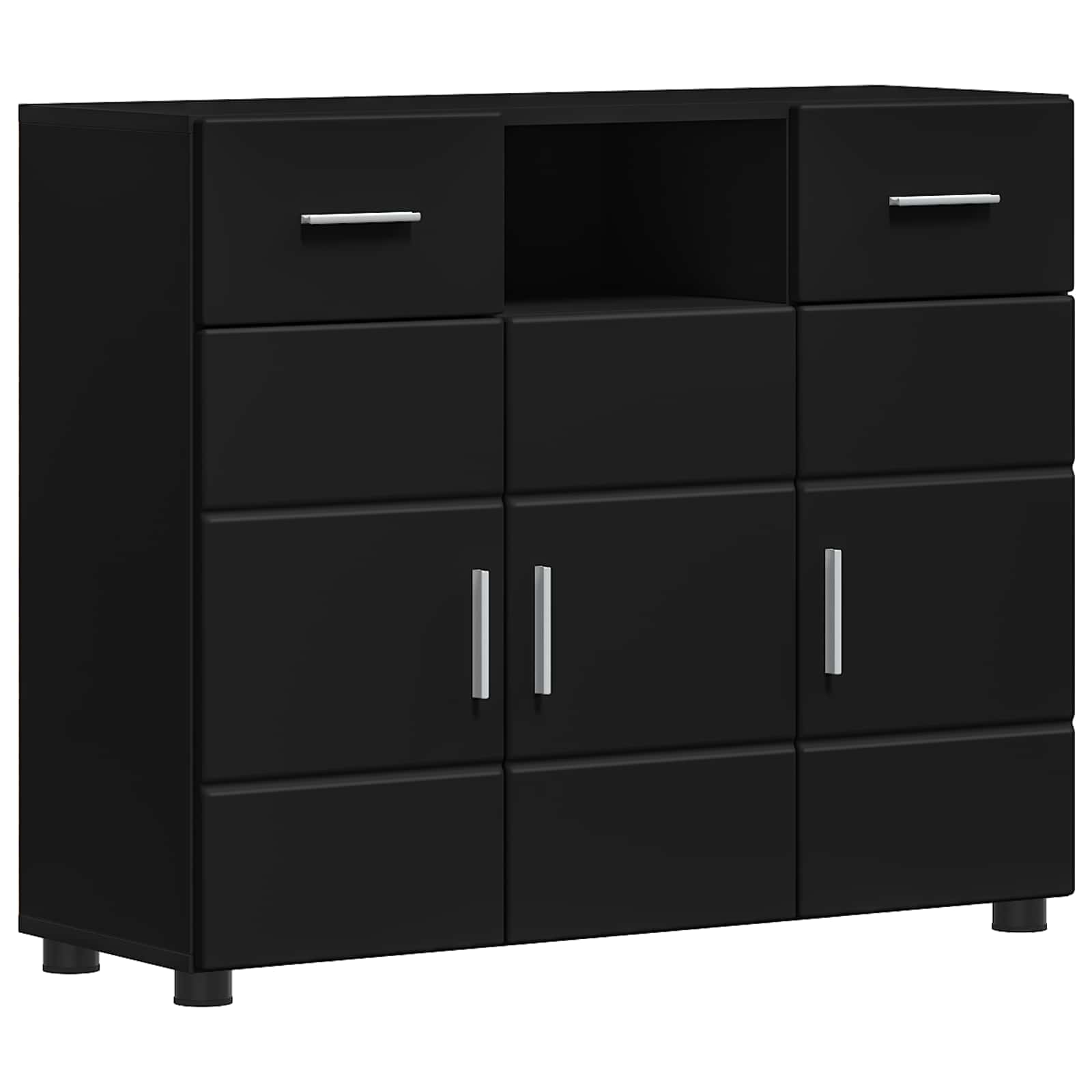 Highboard mit Regal FLORIN Weiß 60 x 35 x 182 cm Holzwerkstoff