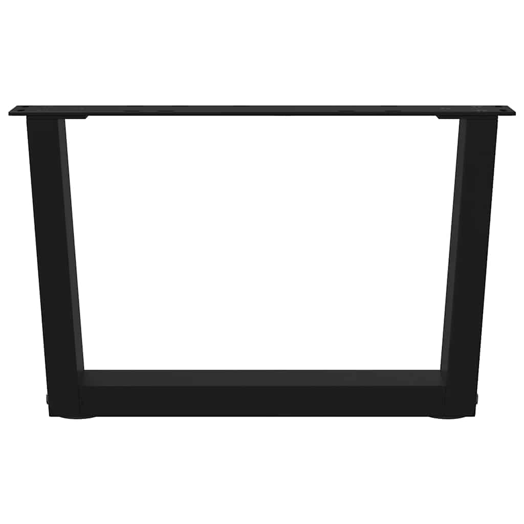 Couchtischbeine V-Form 2 Stück Schwarz 30x(30-31,3) cm Stahl