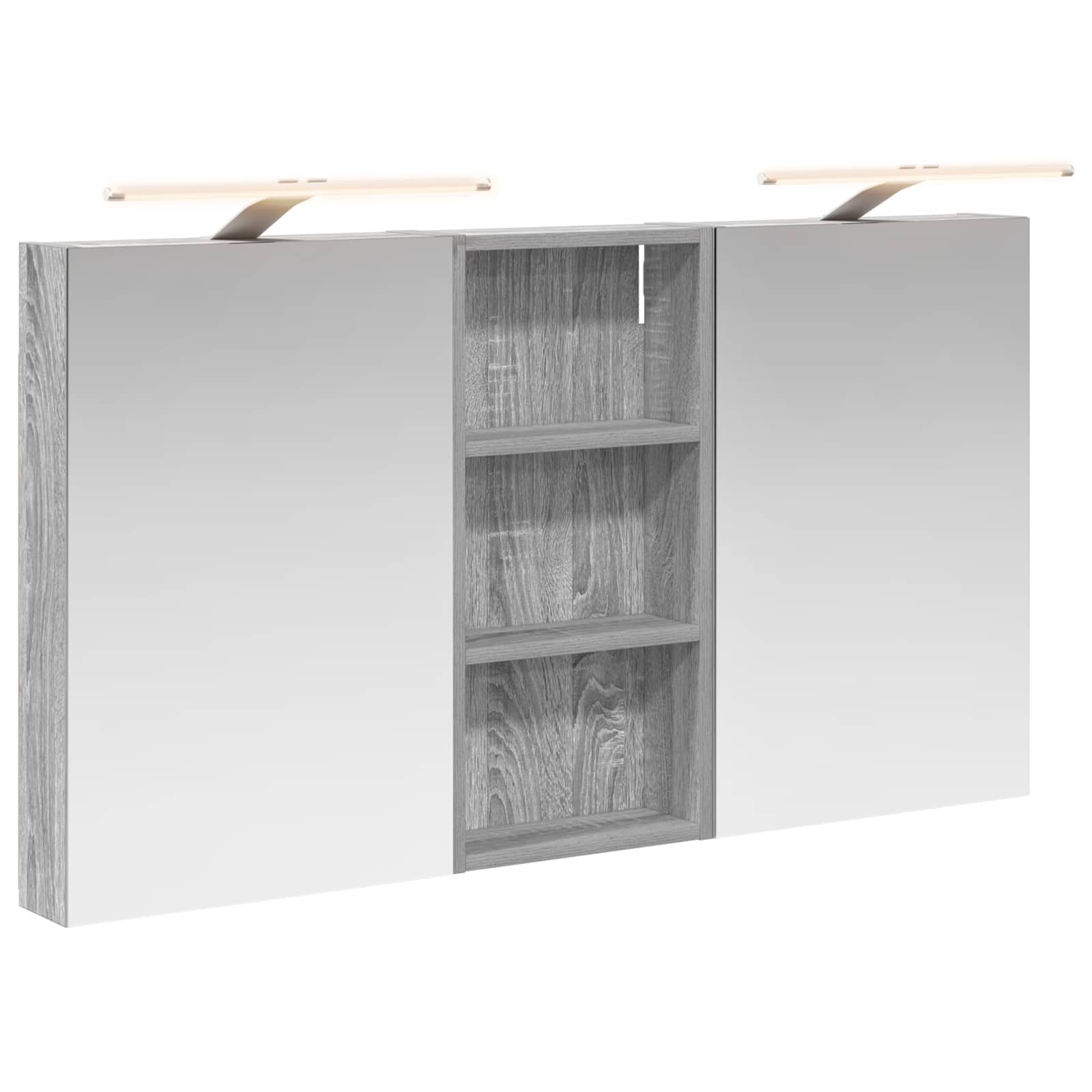 Badezimmerschrank-Set 3 pcs 80 x 10,5 x 50 cm Holzwerkstoff