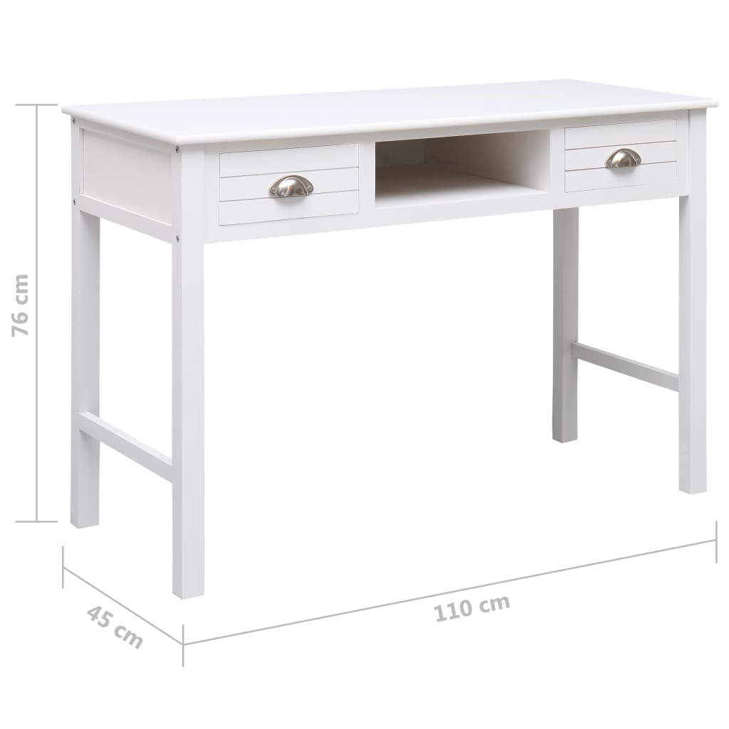 Schreibtisch Grau 110×45×76 cm Holz