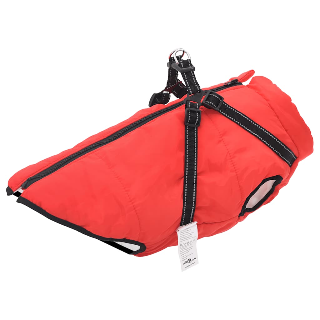 Hundemantel mit Geschirr Wasserdicht Reflektierend Lila L48