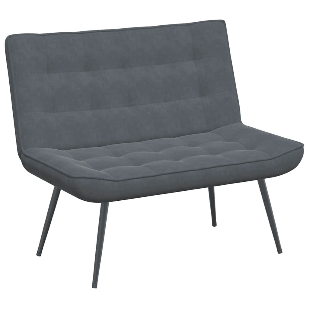 Sitzbank Hellgrau 110x74x84 cm Samt