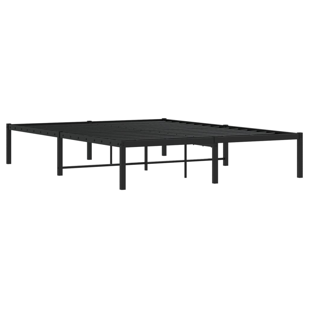 Bettgestell Metall Schwarz 75x190 cm