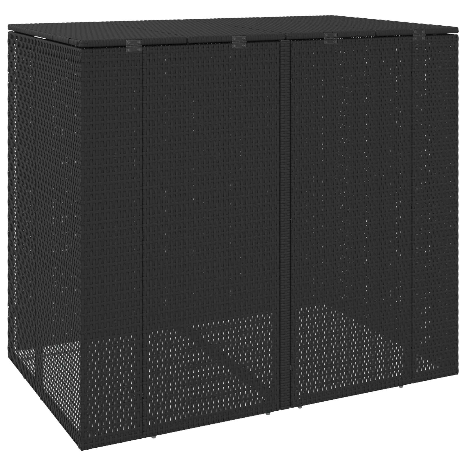 Mülltonnenbox Schwarz 65 x 80 x 115 cm Polyethylen
