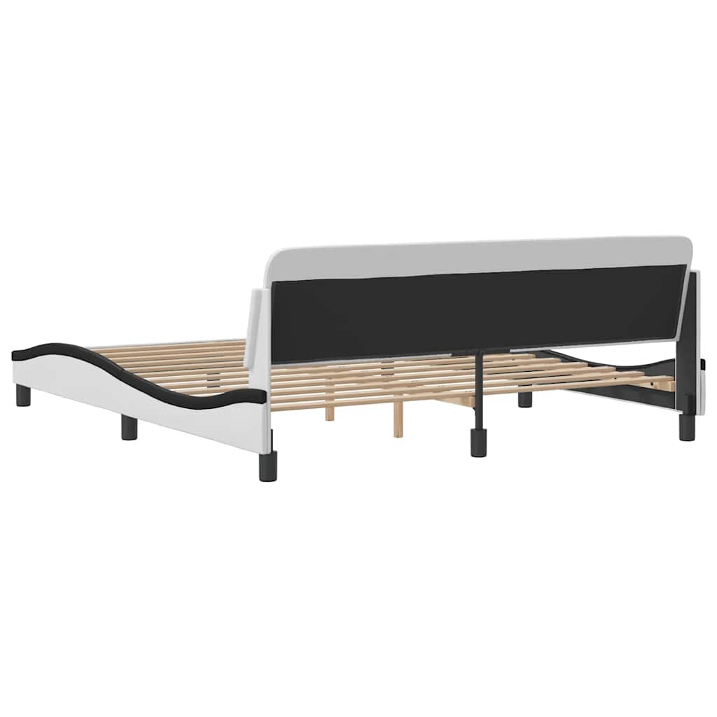 Bettgestell "Dover" Schwarz 80x200 cm Kunstleder