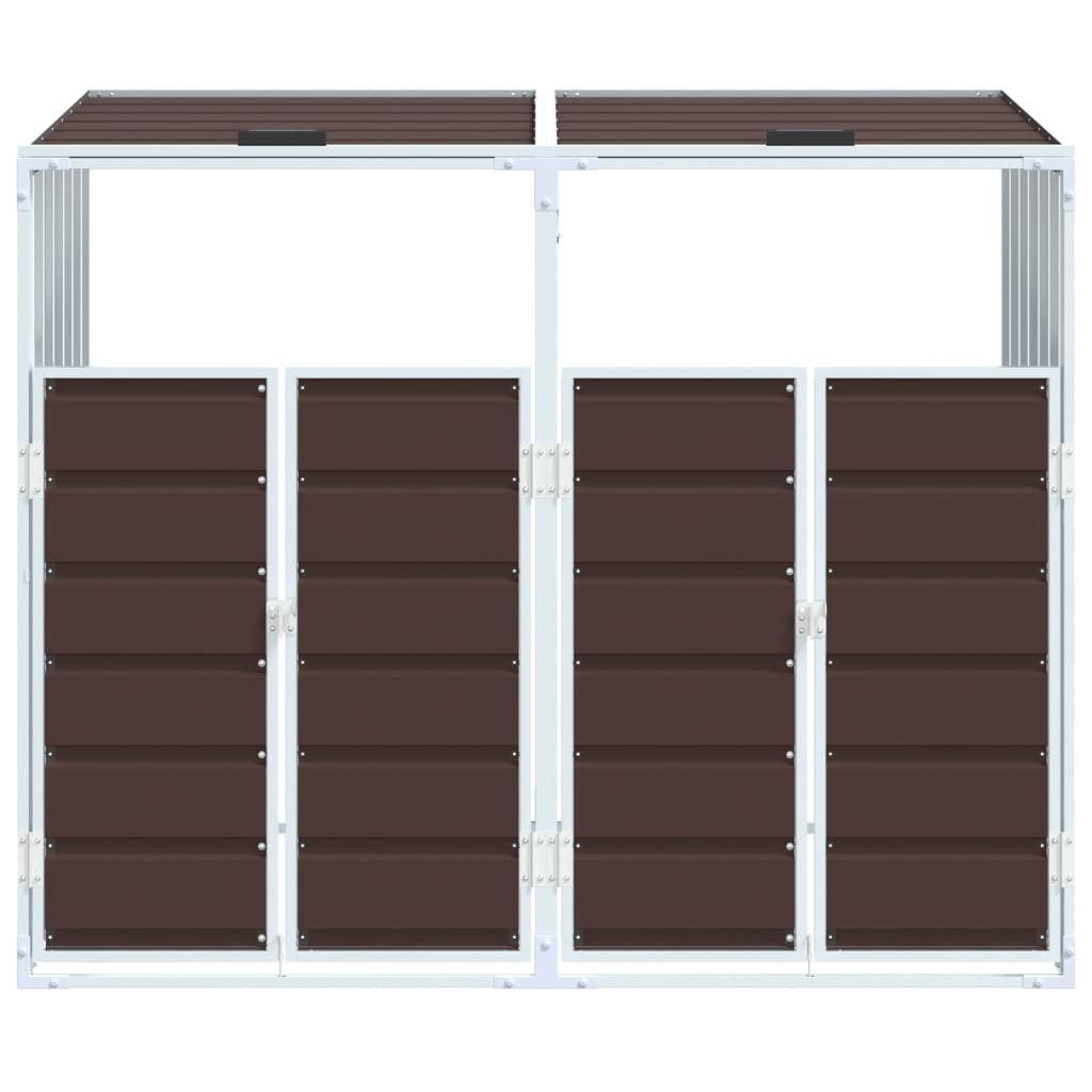 Mülltonnenbox für 1 Tonne Grün 72x81x115 cm Stahl