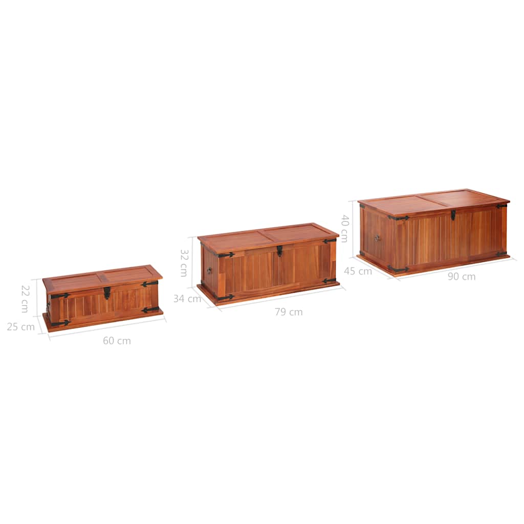 Aufbewahrungstruhe 60 x 25 x 22 cm Akazien-Massivholz