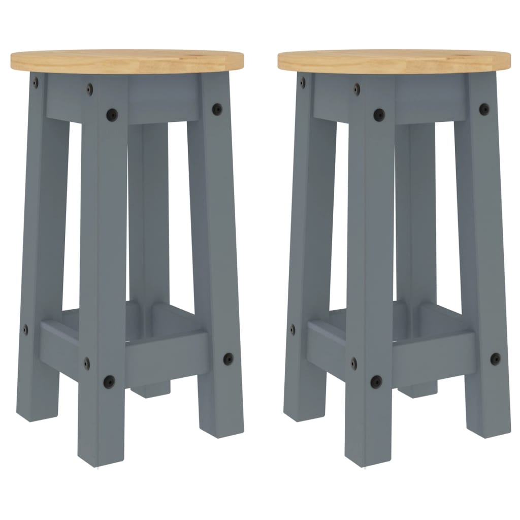 5-tlg. Bar-Set Weiß Massivholz Kiefer