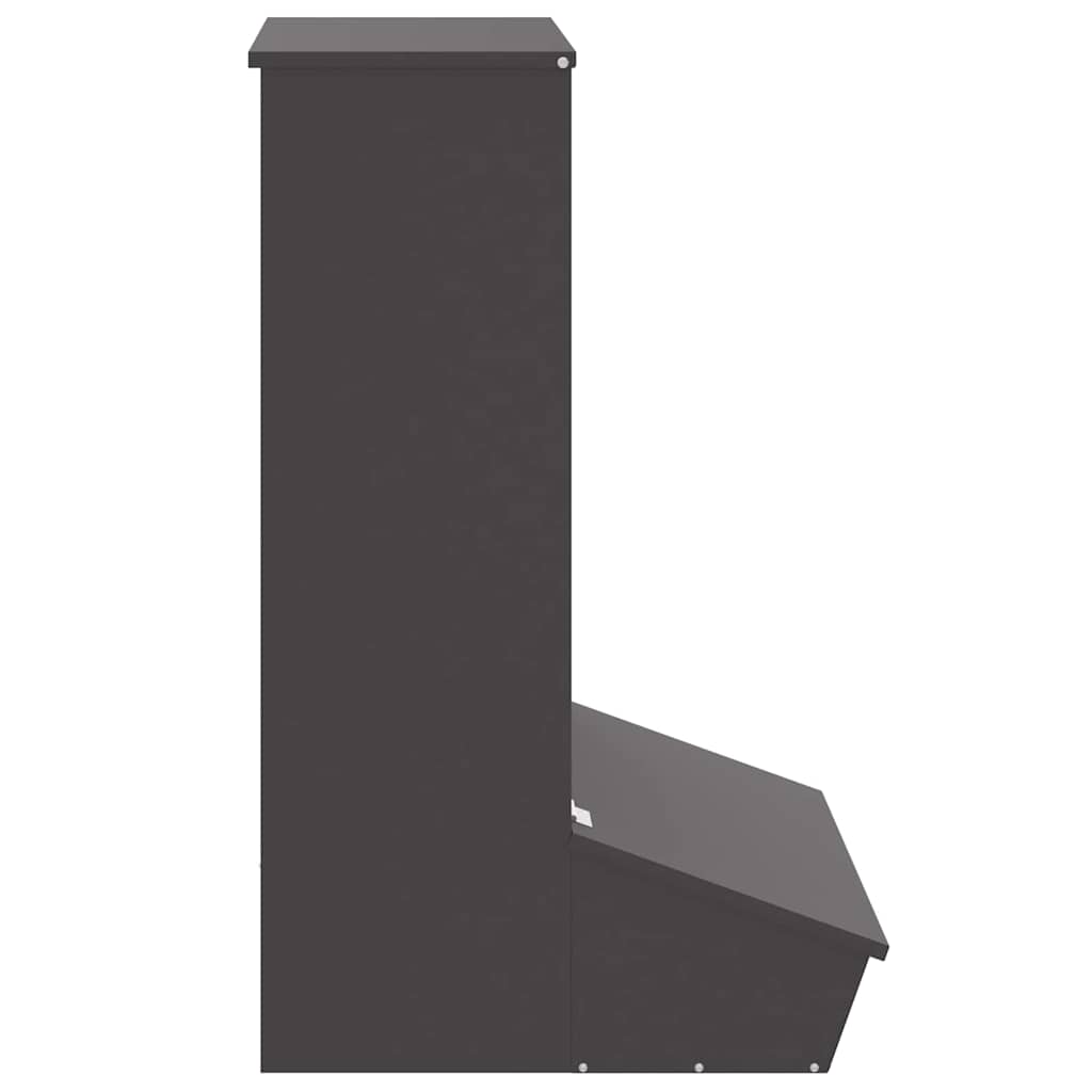Schweinfutterspender Schwarz 55 x 38 x 76 cm