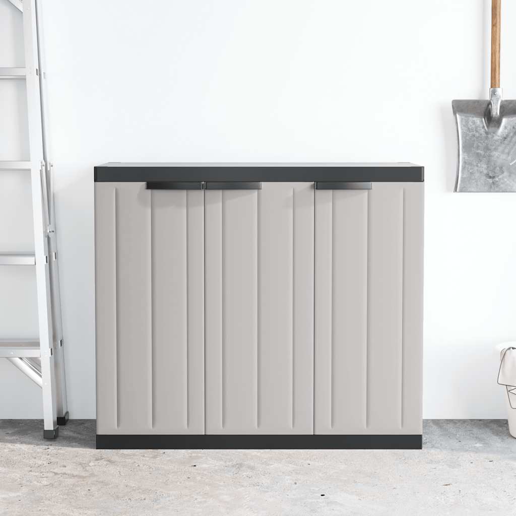 Gartenschrank Grau und Schwarz 65x37x85 cm PP