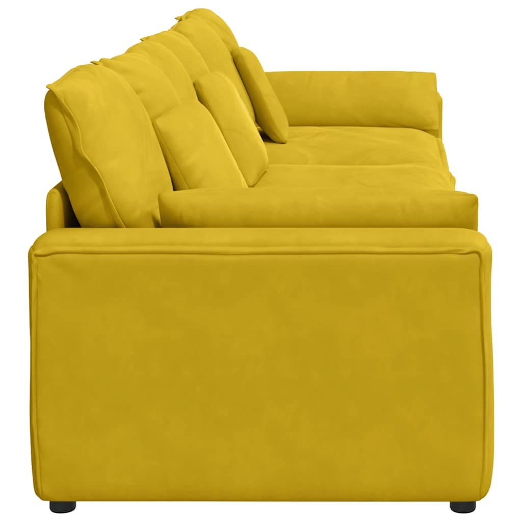 Modulares Sofa mit Kissen Blau