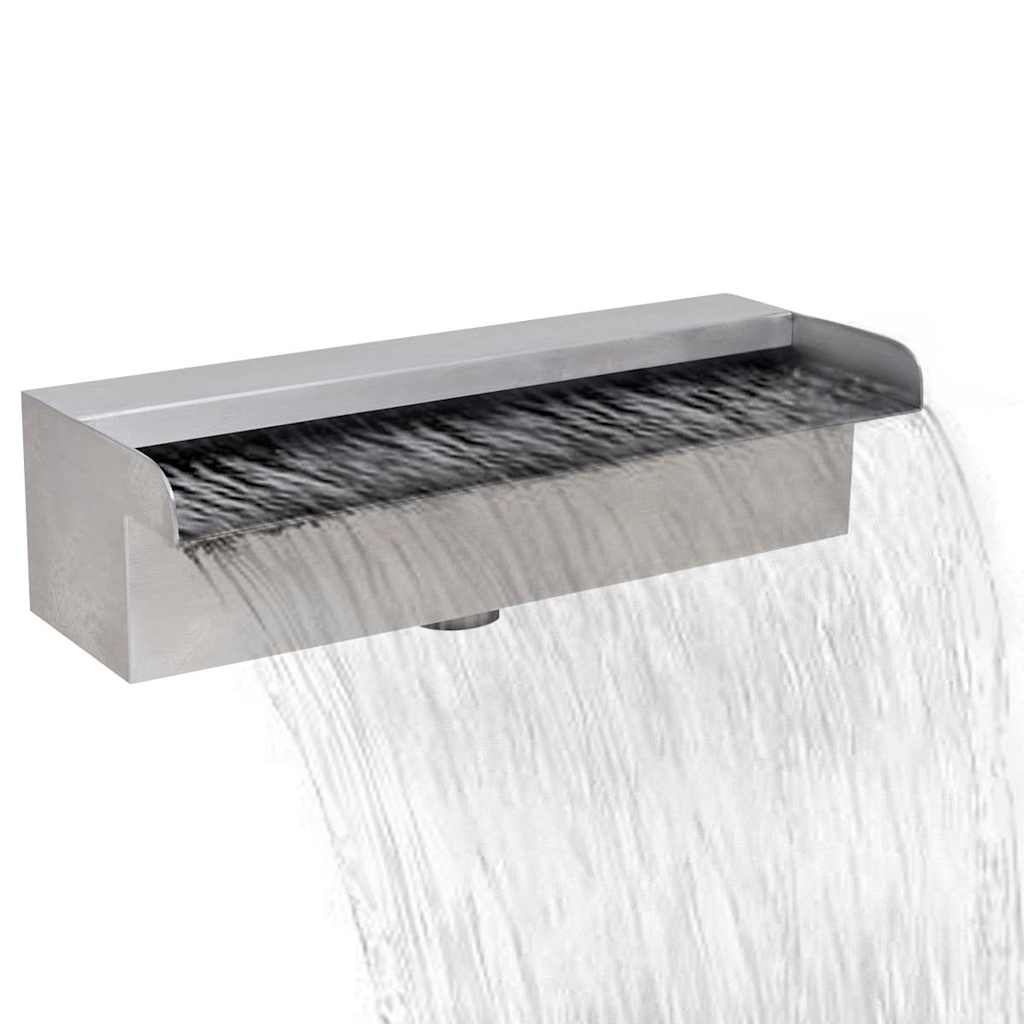 Pool-Wasserfall mit LEDs Edelstahl 110 cm