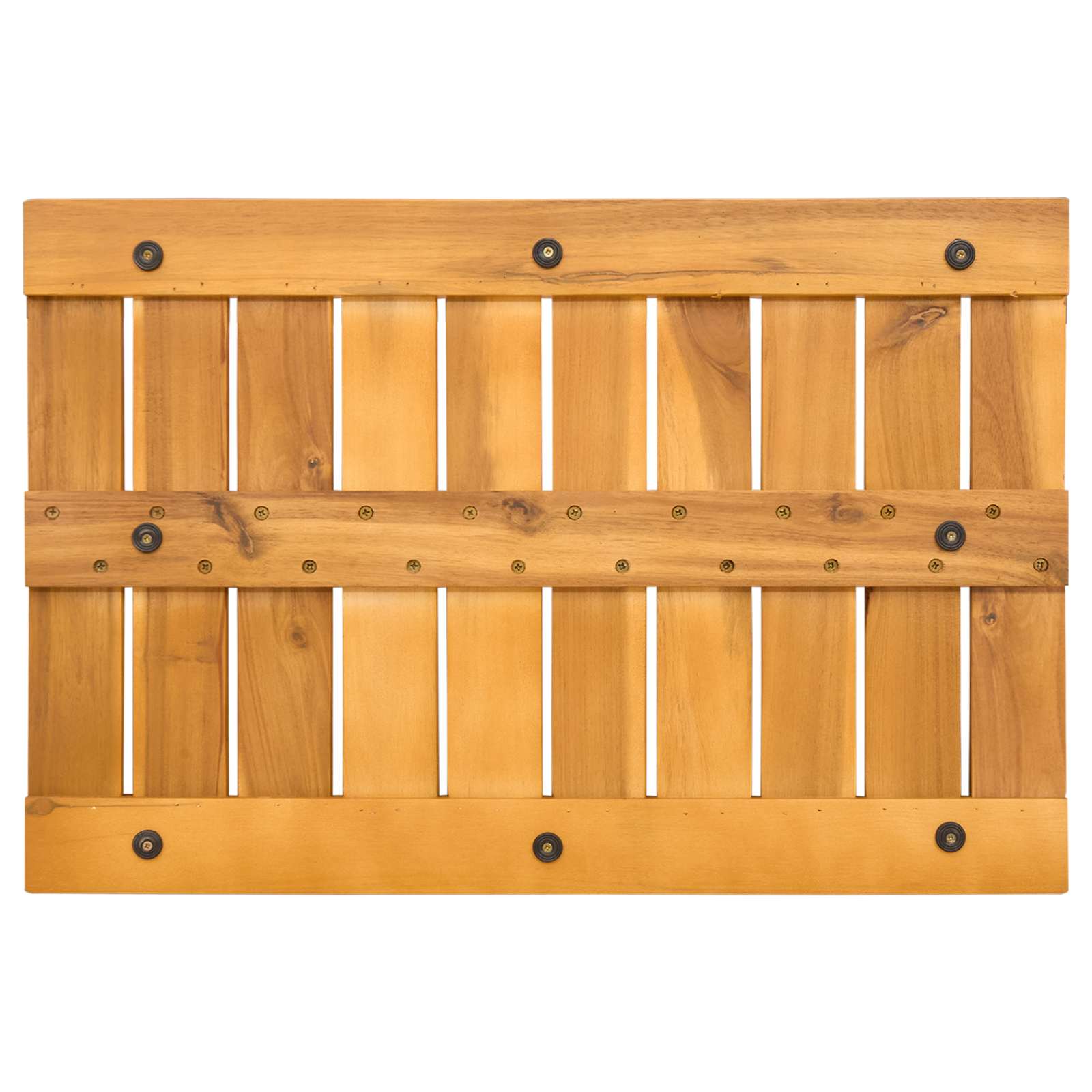 Badematte Uni Braun 60 x 40 cm Massives Akazienholz