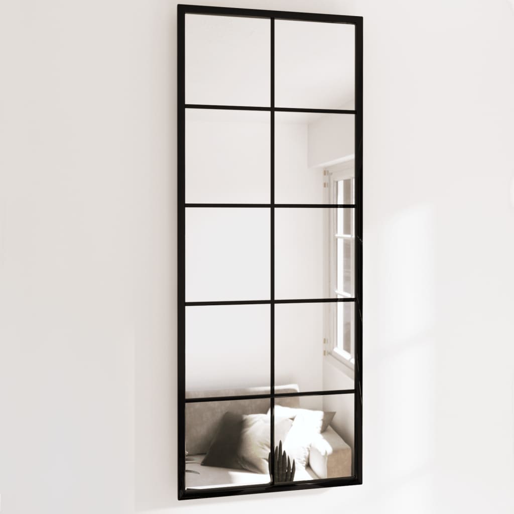 Wandspiegel Schwarz 60x40 cm Metall
