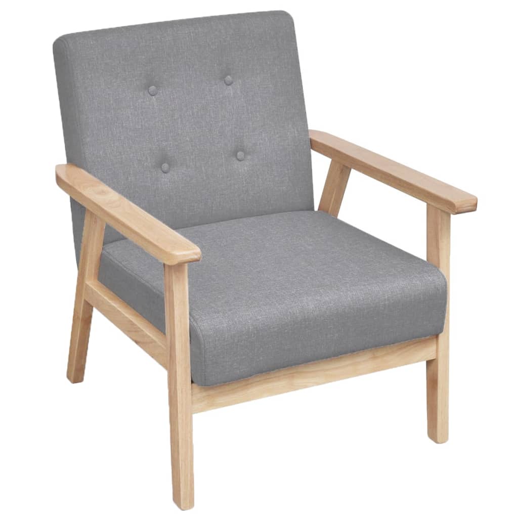 2-Sitzer-Sofa Stoff Hellgrau