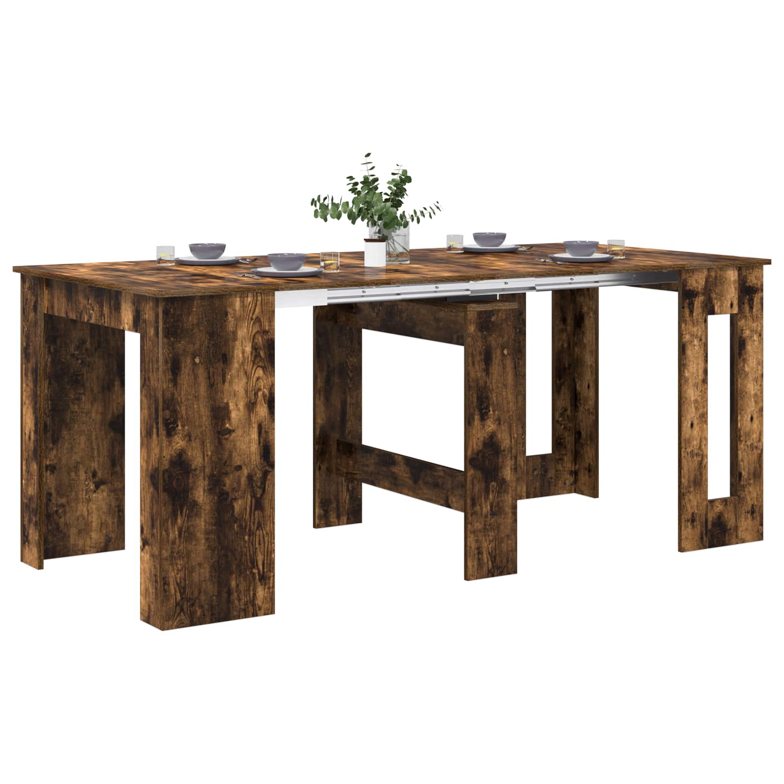 Esstisch 180 x 85 x 75 cm Holzwerkstoff Schwarze Eiche