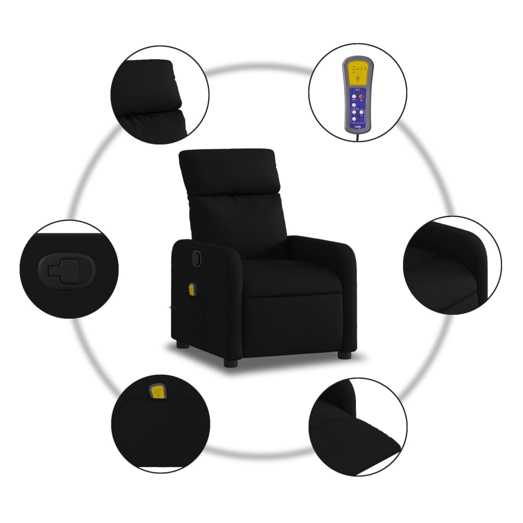 Massage-Relaxsessel Hellgrau Stoff