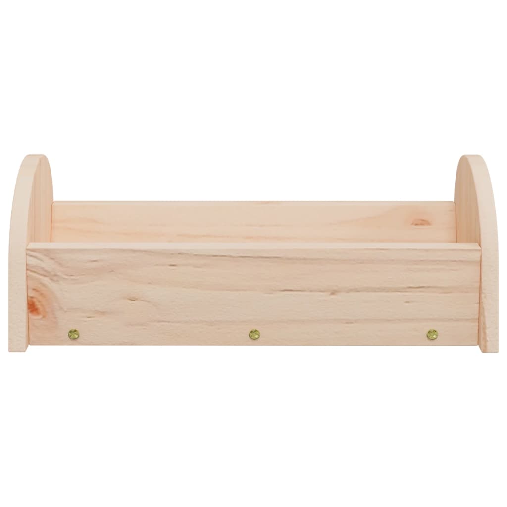 Heuraufe für Kaninchen 25x18,5x20,5 cm Massivholz Tanne