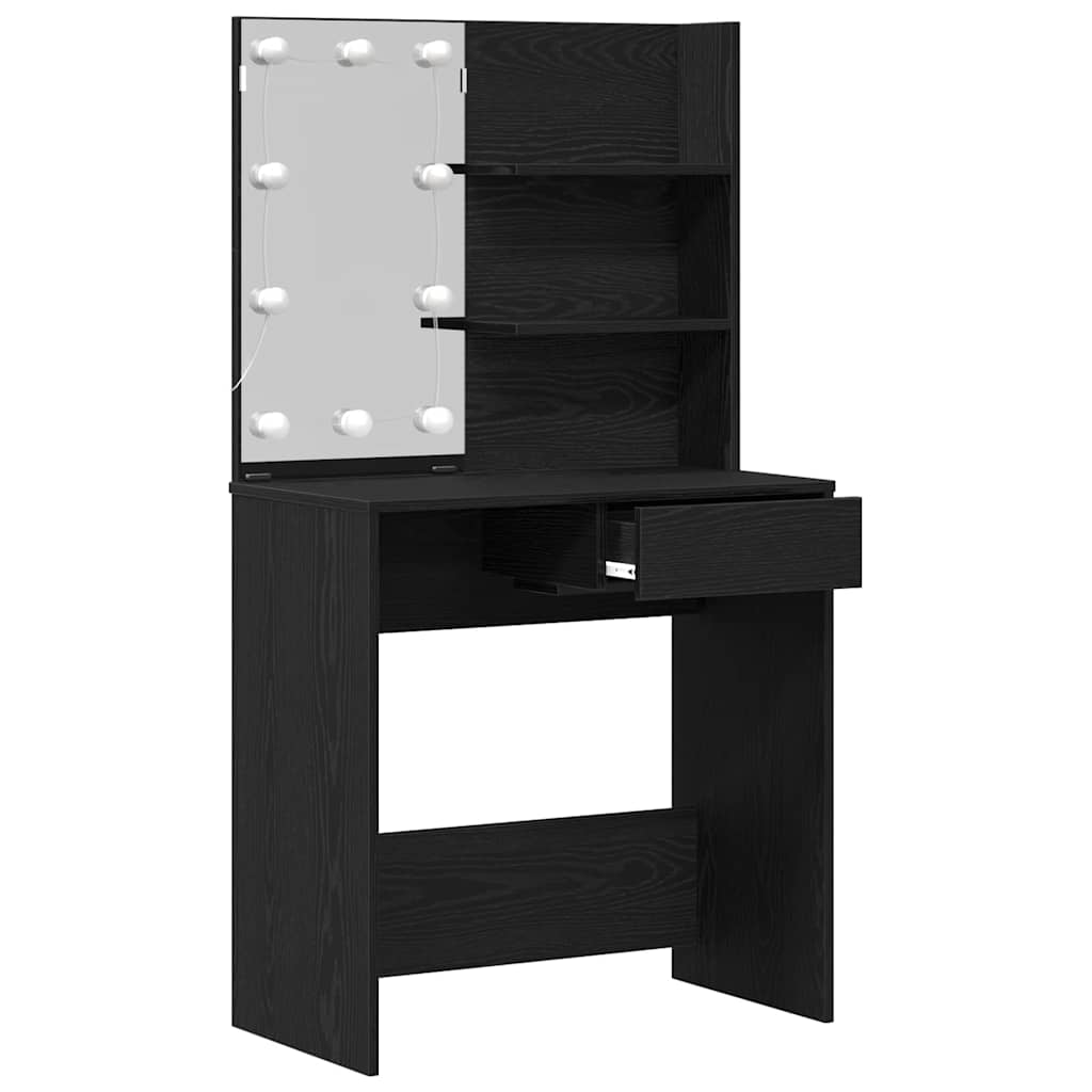 Schminktisch mit LED Weiß 74,5x40x141 cm
