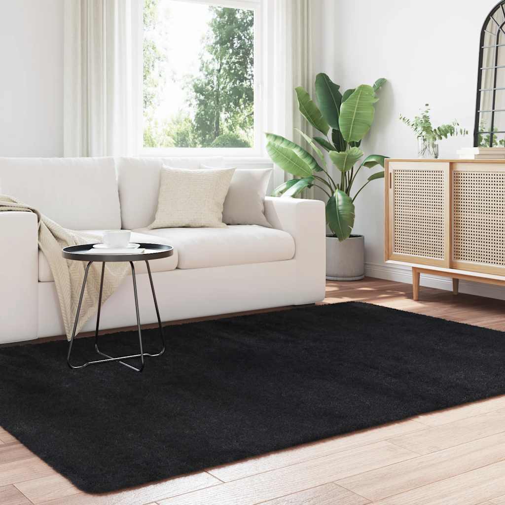 Teppich Shaggy Hochflor NAVARRA Beige 60x100 cm Polyester