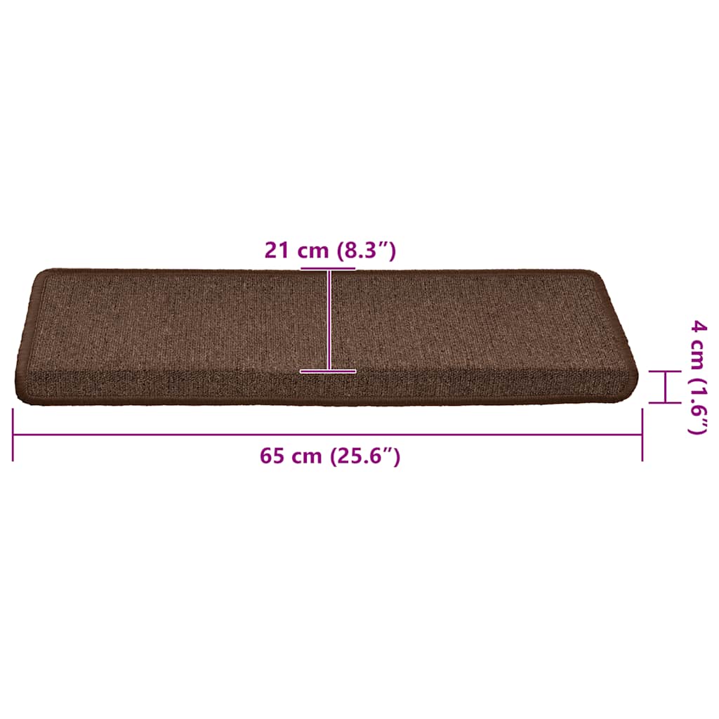 Stufenmatten 15 Stk. 65x21x4 cm Anthrazit Rechteckiger Rand