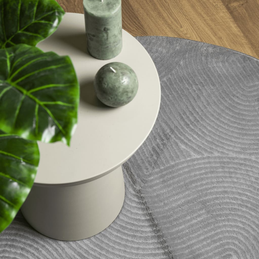 Teppich IZA Kurzflor Skandi-Stil Anthrazit 80x150 cm
