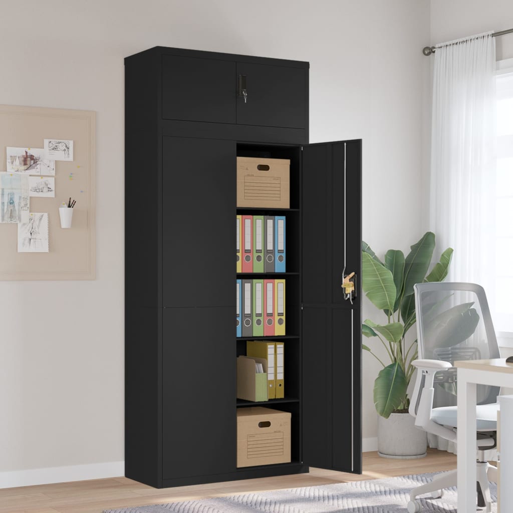 Aktenschrank Weiß 90x40x110 cm Stahl