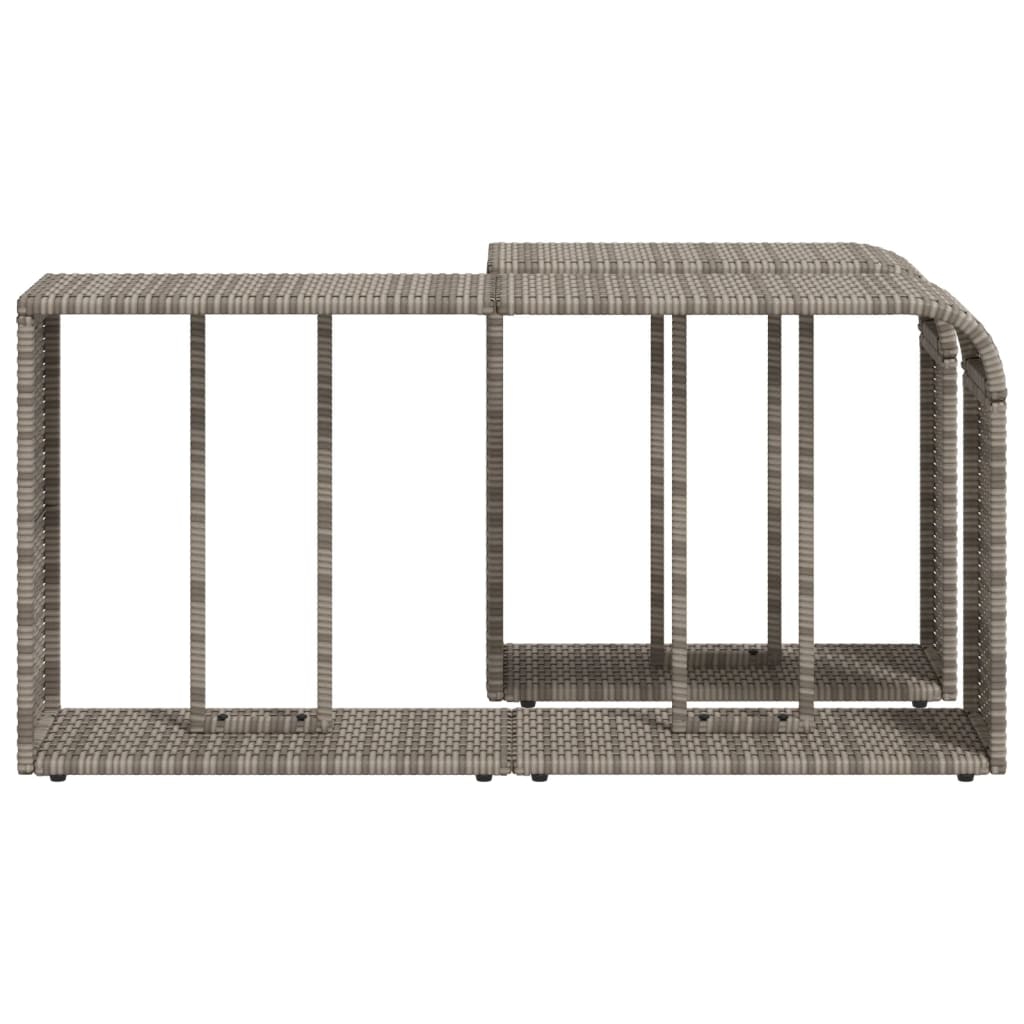 Lagerregale 2 Stk. Schwarz Poly Rattan