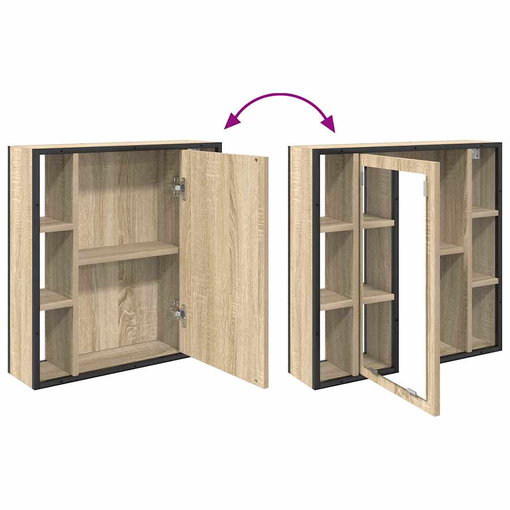 3-tlg. Badmöbel-Set Schwarz Holzwerkstoff