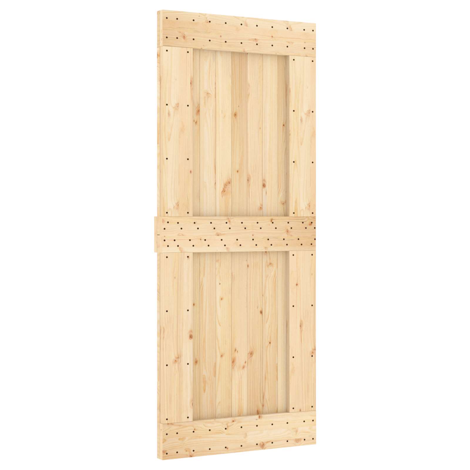 Schiebetür NARVIK Natürlich und Schwarz 70 x 210 cm (213,5 cm)